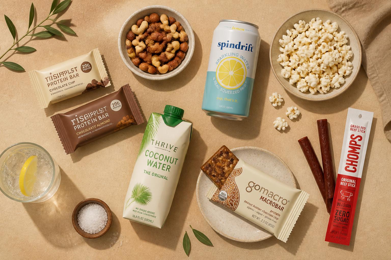 Curated healthy snacks and beverages stocked in Island Refresh machines